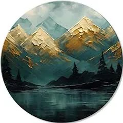 Okrúhle obrazy s akrylom Zabudnutý les