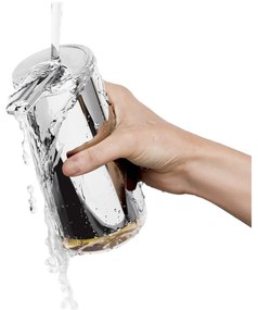 Automatický oceľový dávkovač mydla v striebornej farbe 266 ml - simplehuman