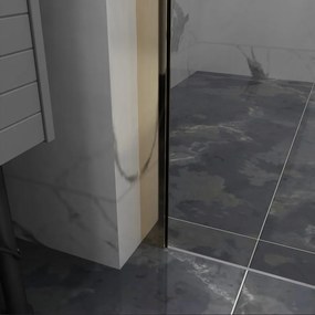 Erga Paris, sprchová zástena Walk-In 70x200 cm, 8mm šedé sklo, zlatý lesklý profil, ERG-V02-PARIS-070x200-GR-GD