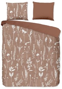 Hnedé bavlnené obliečky na jednolôžko/predĺžené 140x220 cm Rav – Good Morning