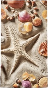 Rýchloschnúca plážová osuška OCEAN SAND farebná 70 x 140 cm, 100% mikrovlákno