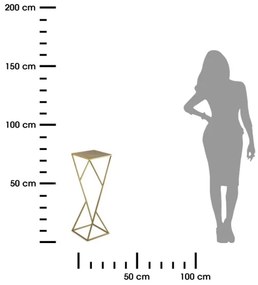 Stojan na kvety LOFT 70x23,5 cm zlatá