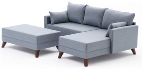 Svetlomodrá rohová pohovka (pravý roh) Bella – Balcab Home