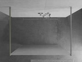 Mexen Kioto, sprchová zástena Walk-In 140 x 200 cm, 8mm sklo námraza, brúsená oceľ profil,  800-140-002-97-30