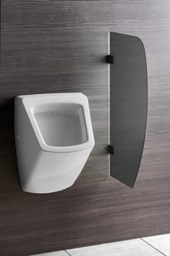 Sapho Sapho, Deliaca stena medzi urinálmi 40x80 cm, dymové sklo, čierna mat, 2502-06M