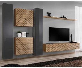 Obývacia Stena Switch VI Line Grafit/Wotan