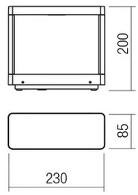 Redo 90580 - LED vonkajšie svietidlo WAKE LED/8W/230V 3000K 20 cm IP65 antracit