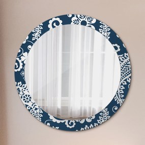 Okrúhle ozdobné zrkadlo na stenu Zloženie paisley fi 80 cm