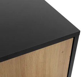 Nočný stolík Oksewo 1SZ (dub artisan + čierna) . Vlastná spoľahlivá doprava až k Vám domov. 1104518