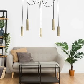 Moderný luster Locus L 5 Champagne
