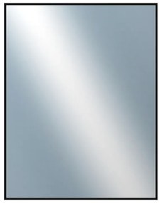 DANTIK - Zrkadlo v rámu, rozmer s rámom 70x90 cm z lišty Hliník čierna lesklá (7269016)