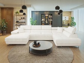 Rohová sedačka U Terazuro Bis (krémová) (s úl. priestorom) (p)