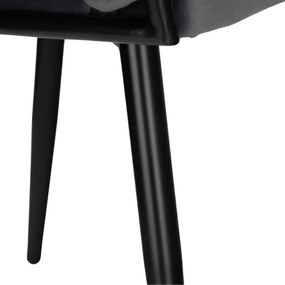 Jedálenská stolička COFTON zamatová, čierna / grafitová