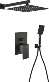 Sapho Sapho, SPECTRE podomietkový sprchový set s pákovou batériou, 2 výstupy, čierna matná, 1102-42B-03