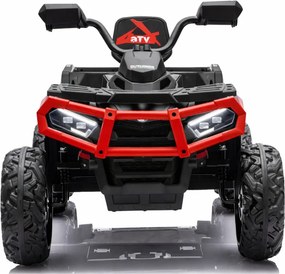 LEAN CARS Štvorkolka na batérie ATV 6 kolies s prívesom JC606 24V 4x4 červená
