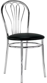 Stolička Venus CHR V-04 čierna