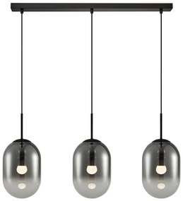 Luster na lanku ALIAS 3xE14/40W/230V čierna/šedá