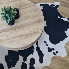 Obsession, Kusový koberec Toledo 190 black white, 155x190 tvar kožušiny, čiernobiela, chodba / predsieň