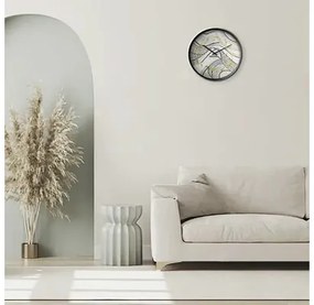Nástenné hodiny NeXtime Koi Ø30 cm sivé