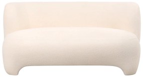 Biela pohovka z textílie buklé 142 cm Ardor – Leitmotiv