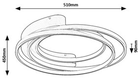 Rabalux 71288 - LED stropné svietidlo HOLIZE LED/50W/230V