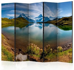 Artgeist Paraván - Lake with mountain reflection, Switzerland [Room Dividers]