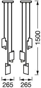 Ledvance - LED Stmievateľný luster na lanku SMART+ DECOR 3xLED/8W/230V biela Wi-Fi