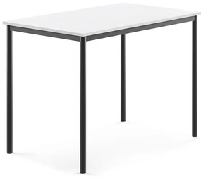 Stôl SONITUS, 1200x800x900 mm, HPL - biela, antracit