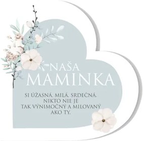 Ceduľka z dreva srdce stojace NEP 15,5x1,8x15,5 cm