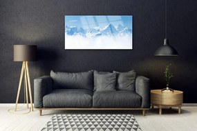 Skleneny obraz Hory hmla príroda 140x70 cm