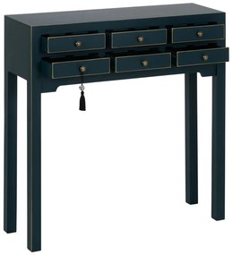 Modrý konzolový stolík 26x85 cm Diana – Ixia