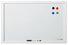Toptabule.sk  Biela magnetická tabuľa v bielom drevenom ráme 200x100 cm