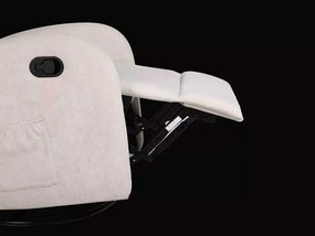 LuxuryForm DESIGN Televízne kreslo BRUNO otočné s polohovaním - béžové