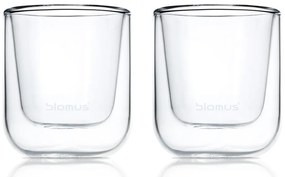 Sada 2 dvojitých šálok na espresso Blomus Nero, 80 ml