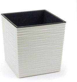 Kvetináč UH 250 mm JUKA DLUTO biely výška 260 mm biely štvorcový KLC