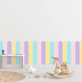 PIPPER. Textilná samolepiaca tapeta - Oblúk - Pastelová farba 3 Veľkosť: 80 cm