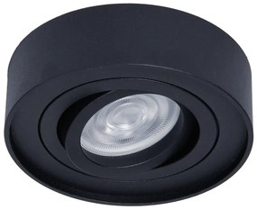 Podhľadové svietidlo Nusa Round, 1x čierne kovové tienidlo, (možnosť polohovania), b