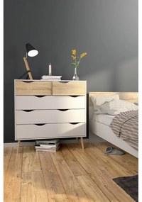 Biela komoda Tvilum Oslo, 99 x 101 cm
