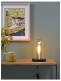 Čierna stolová lampa so skleneným tienidlom (výška 30 cm) Seattle – it's about RoMi