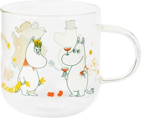 Sada sklenených hrnčekov Moomin Gift of Love 0,3l, 2 ks