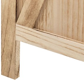 Drevený 4-dielny skladací paraván 170 x 163 cm svetlé drevo RIDANNA Beliani