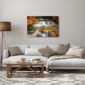 Obraz - Vodopády Huay Mae Khamin, Thajsko (90x60 cm)