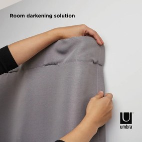 Oceľová roztiahnuteľná dvojitá garniža 122 - 224 cm Twilight - Umbra