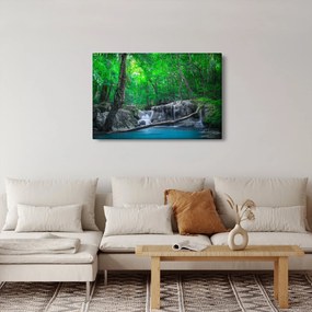 Obraz - Vodopád Erawan, Kanchanaburi, Thajsko (90x60 cm)
