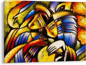 Obraz - Olejomaľba, milenci (70x50 cm)