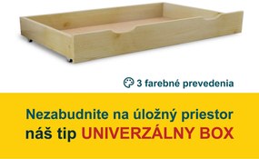 MD Manželská posteľ Keyla - biela Rozmer: 140x200