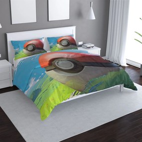 Sablio Obliečky Pokemon ball Krajina - 140x220 / 90x70