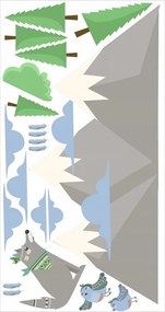 Dekoračná nálepka na stenu život v prírode 60 x 120 cm