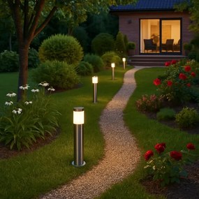 Vonkajšia lampa BROOKLYN 1xE27/60W/230V 45 cm IP44 matný chróm