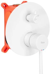 Rea Lungo, podomietková sprchová sada s vaňovou výlevkou + BOX, biela, REA-P6611